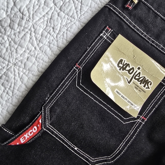 Exco Boys Vintage Y2K Embroidered Bulldog Jeans - Picture 6 of 16